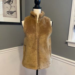 J.Crew Faux Fur Vest, tan color.